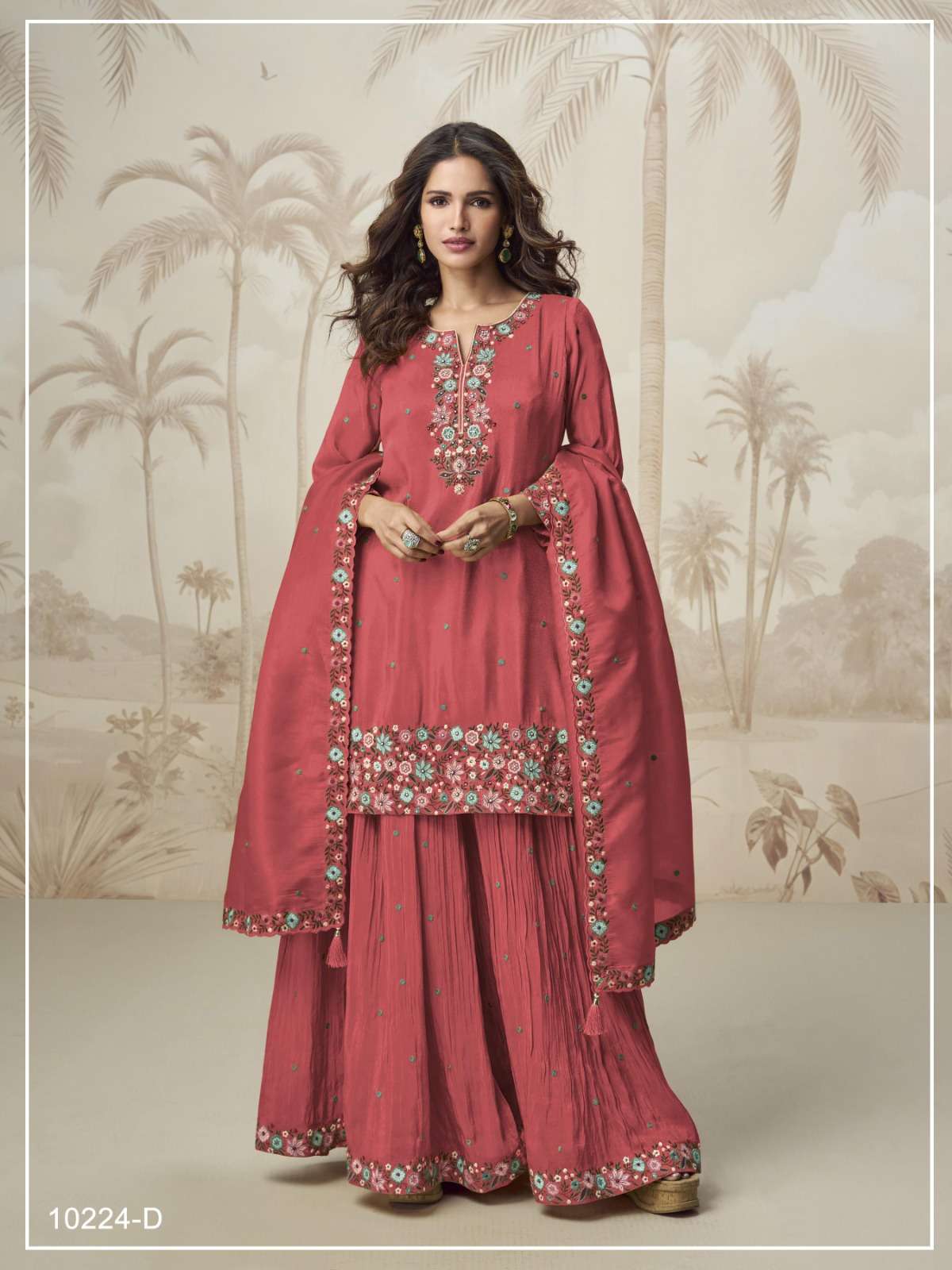 10224 READYMADE COLLECTION SIMAR MULTI WORK PALAZZO SUIT FOR WEDDING TYPE OUTFIT SHOP NOW